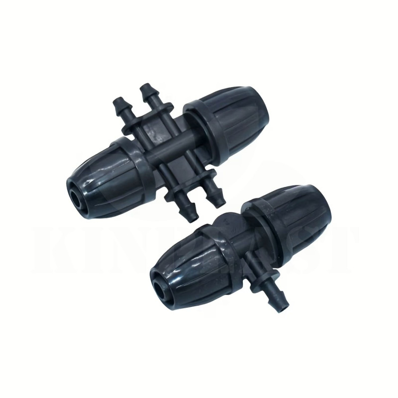 Spojka AQUA pro rozvod 9/12 mm hadice a redukce na 4/7 mm hadičku, jednoduchá, černá