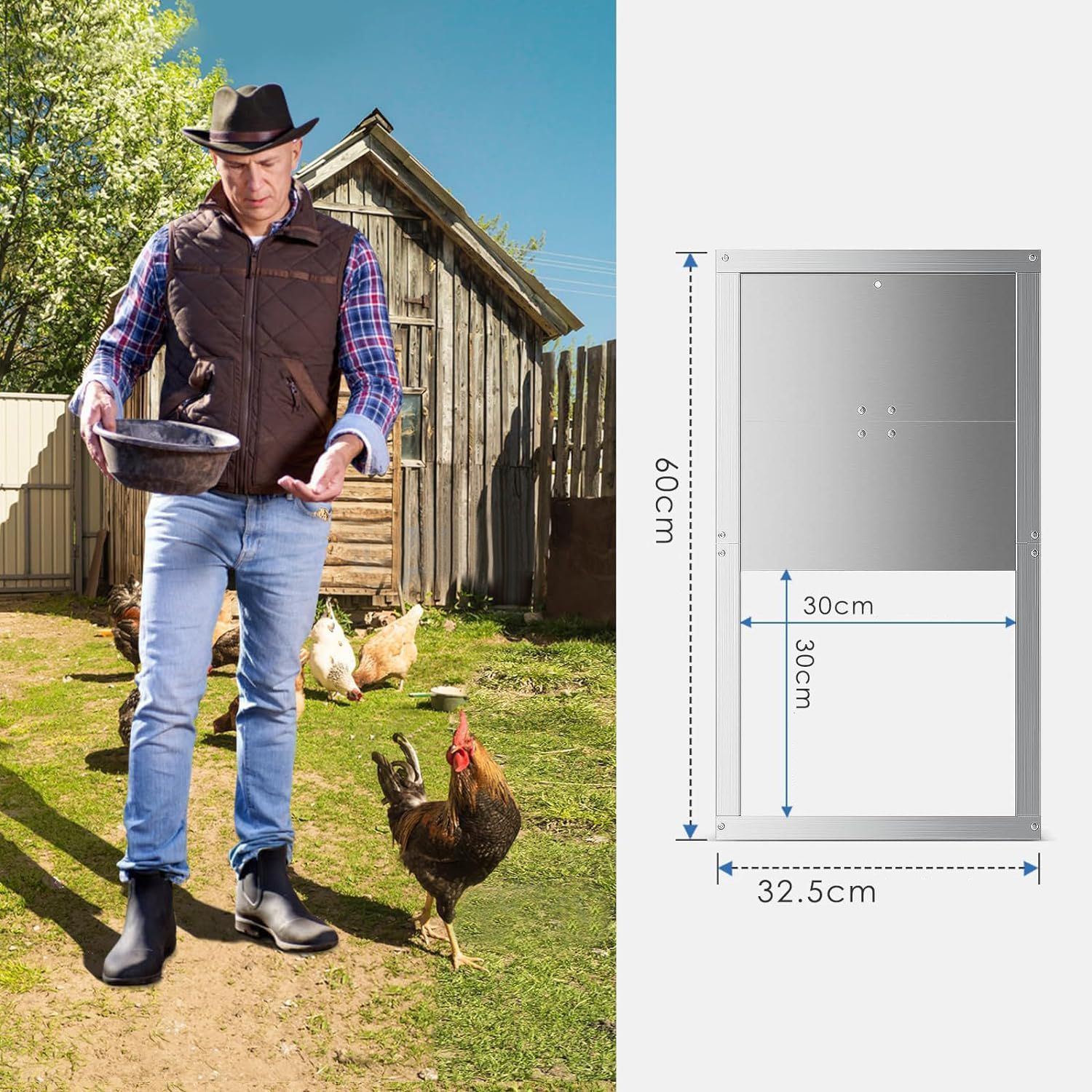 Automatcká dvířka kurníku