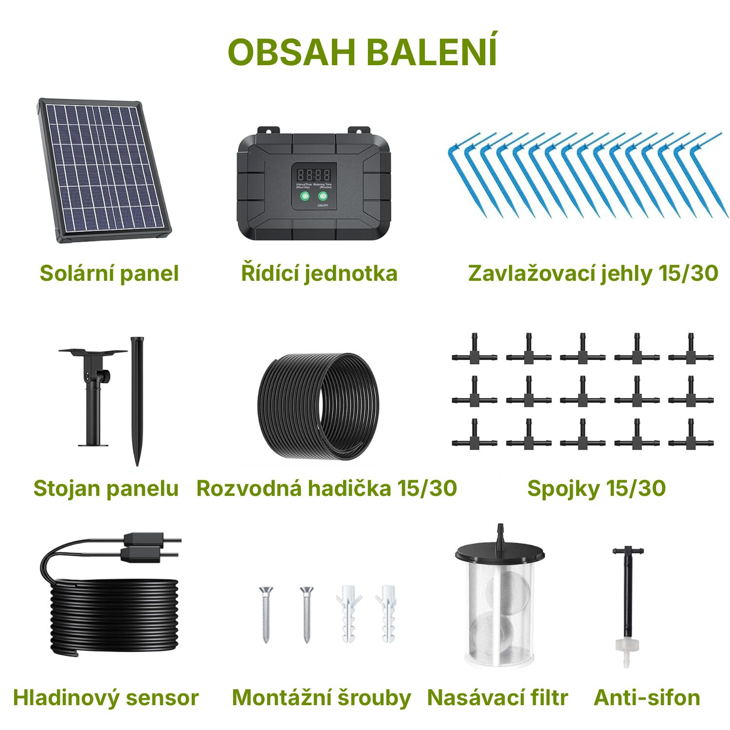 Solární zavlažování skleníku