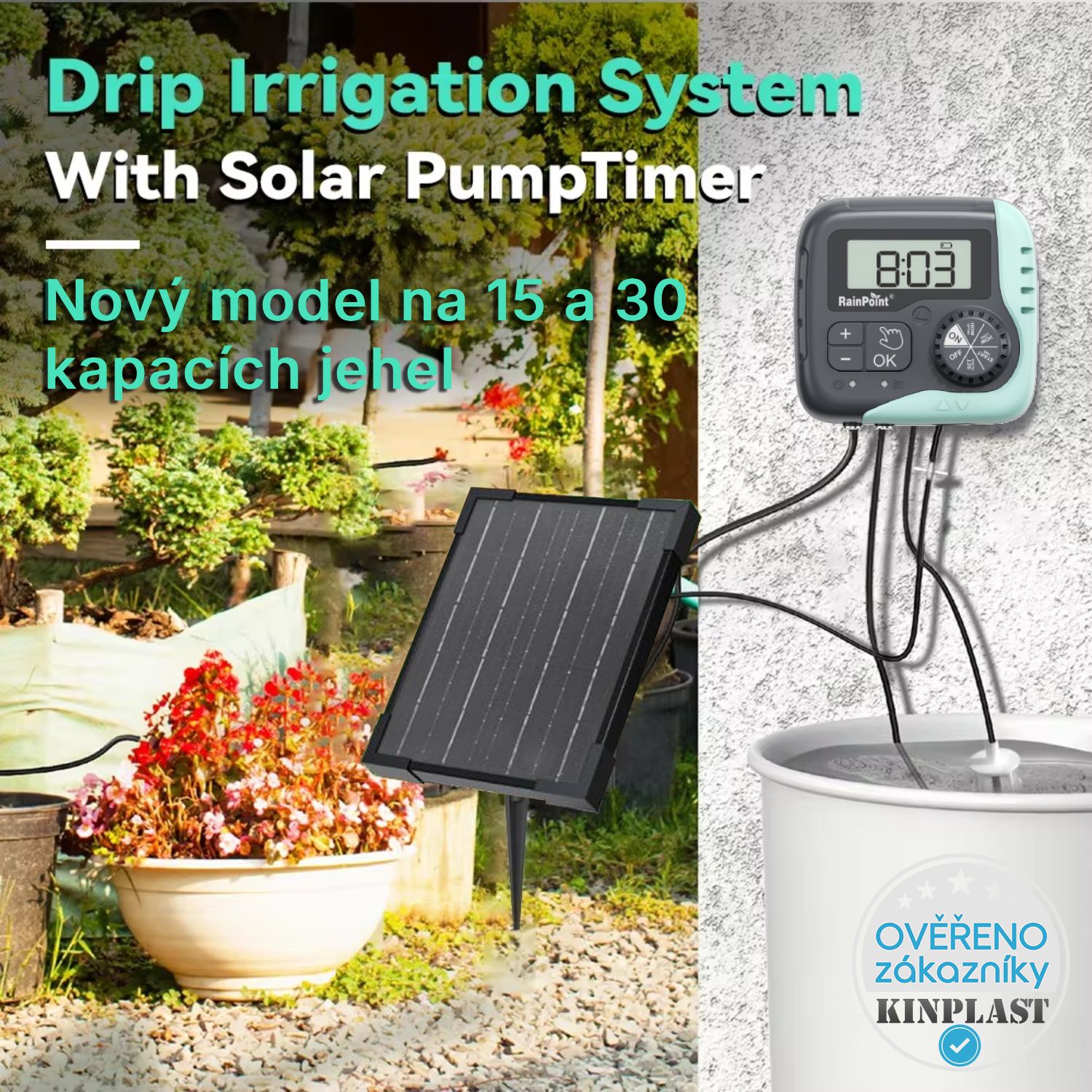 Solární zavlažování skleníku