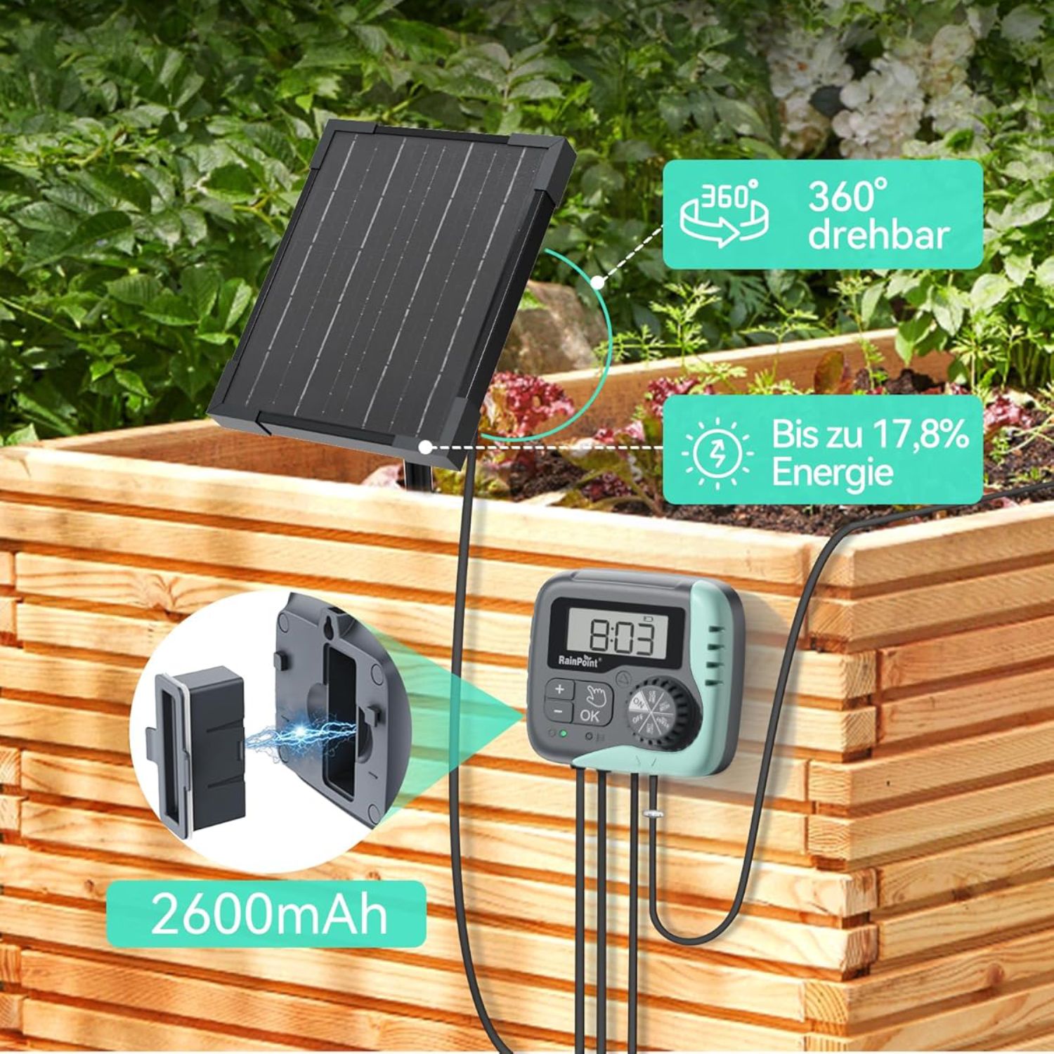 Solární zavlažování skleníku