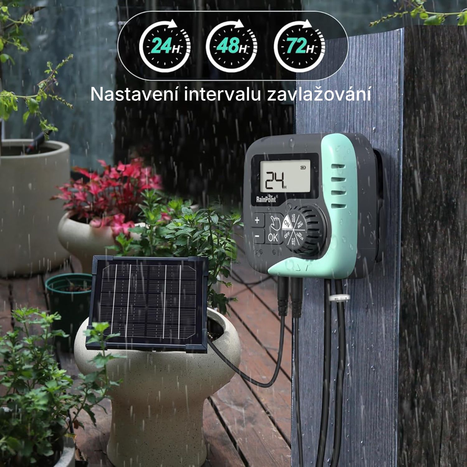 Solární zavlažování skleníku